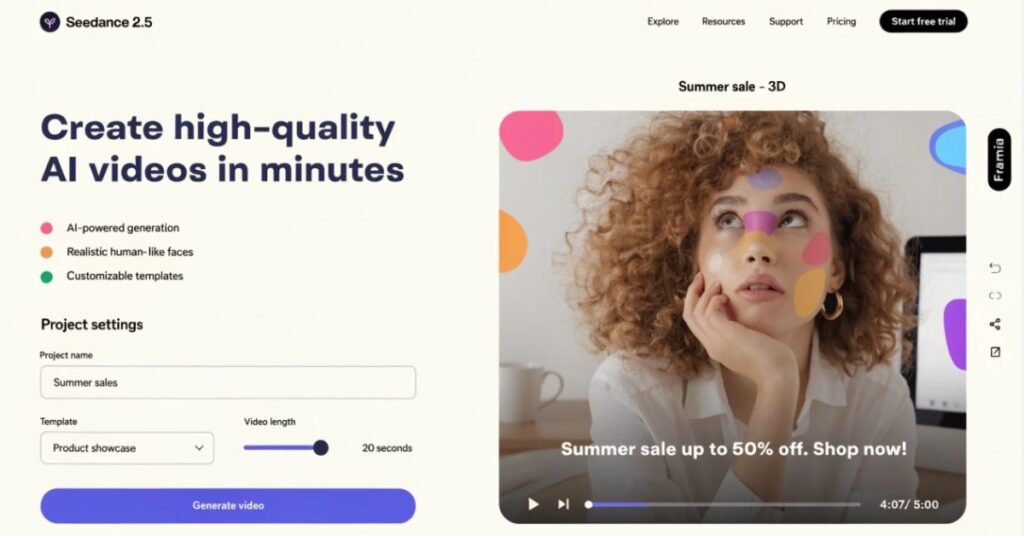 Video Generator on Framia